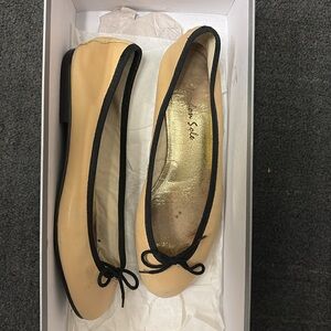 London Sole, pirouette ballet flats, size 36 eu, camel/-back detail